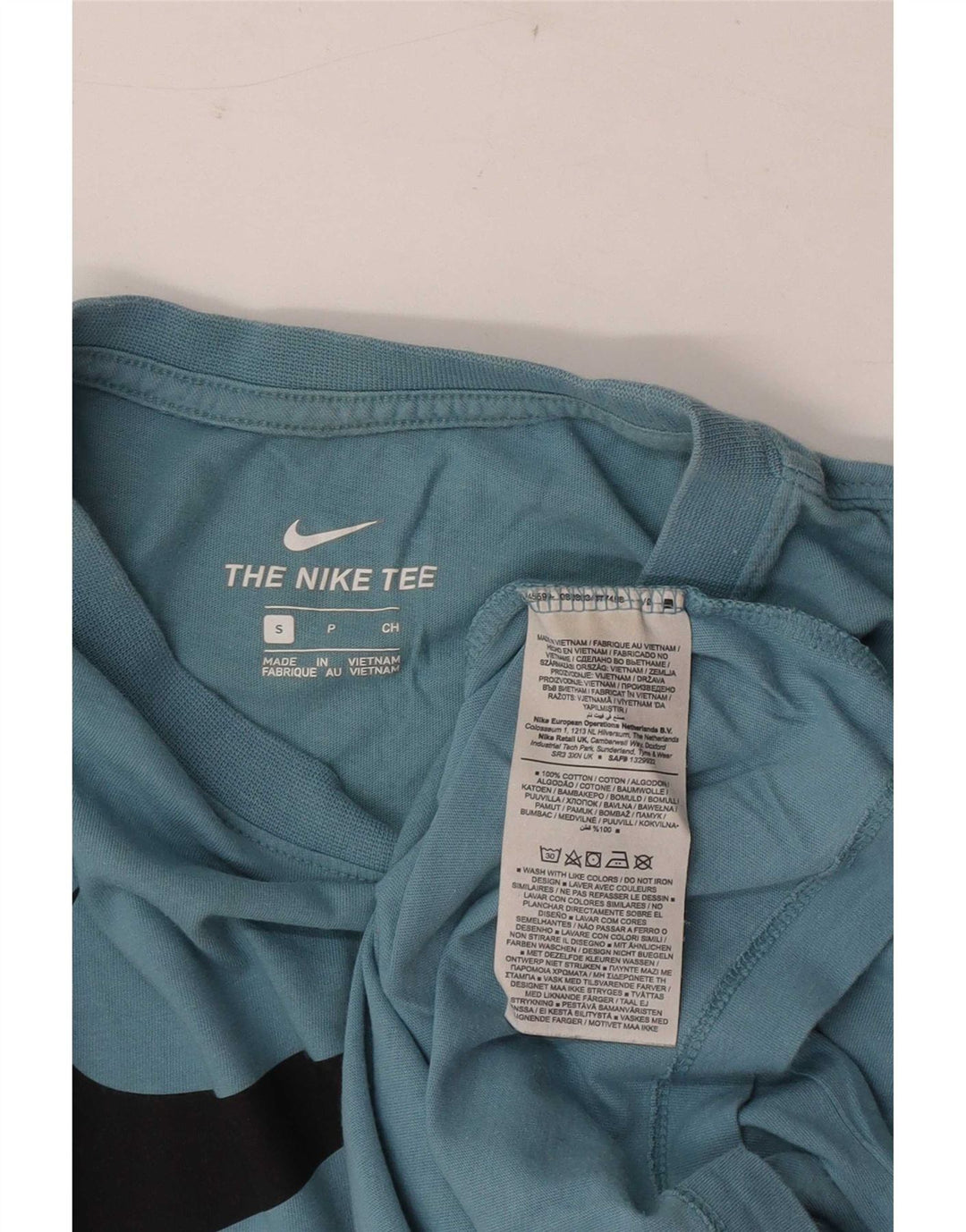 Ανδρικό γραφικό μπλουζάκι Nike, μικρό μπλε βαμβακερό