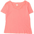 Benetton Γυναικείο T-Shirt Top UK 14 Medium Pink Cotton