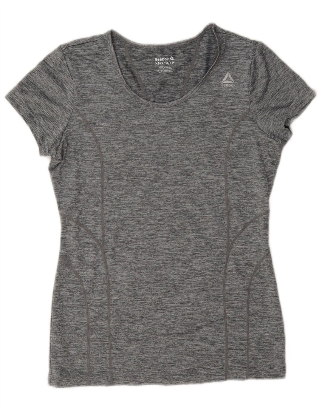 Reebok Γυναικείο T-Shirt Top UK 6 XS Grey Polyester