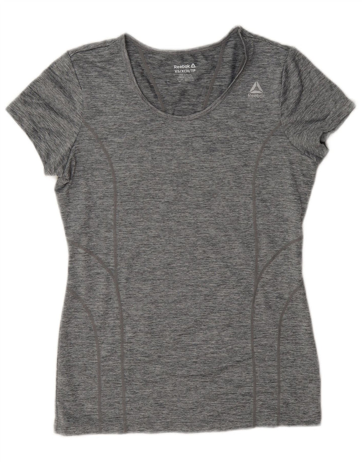 Reebok Γυναικείο T-Shirt Top UK 6 XS Grey Polyester