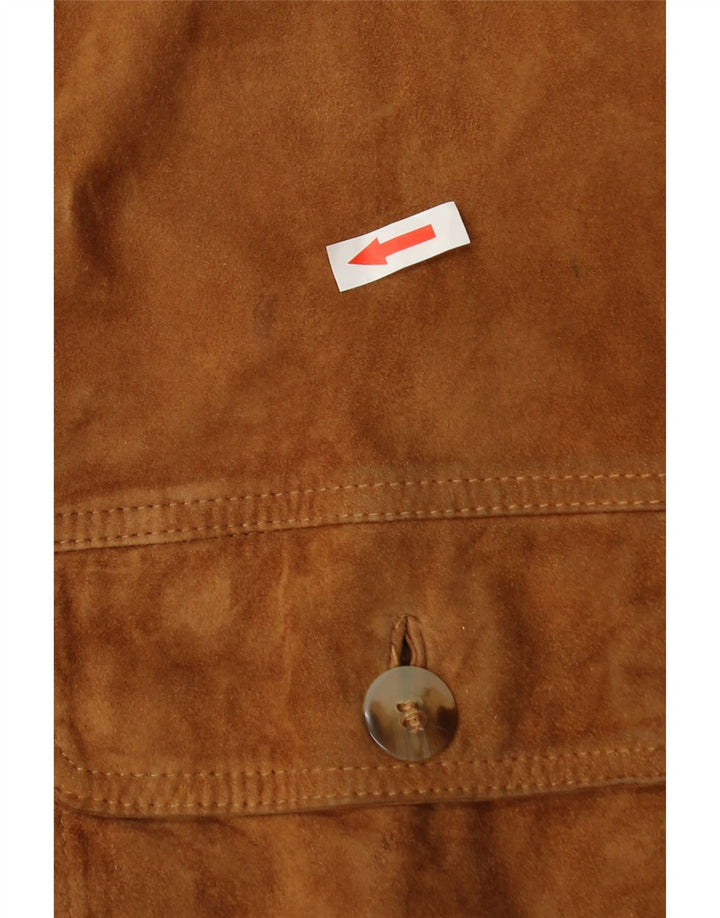 Vintage Ανδρικό Suede Bomber Jacket UK 42 XL Brown