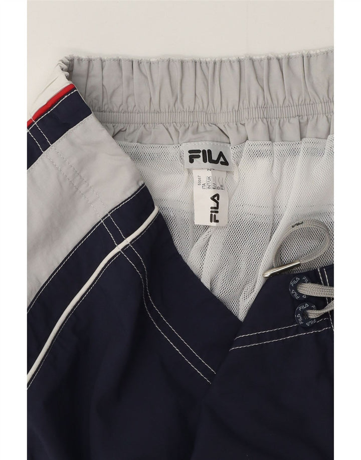 Ανδρικό γραφικό σορτς κολύμβησης Fila 2XL Navy Blue Colorblock Πολυεστέρας