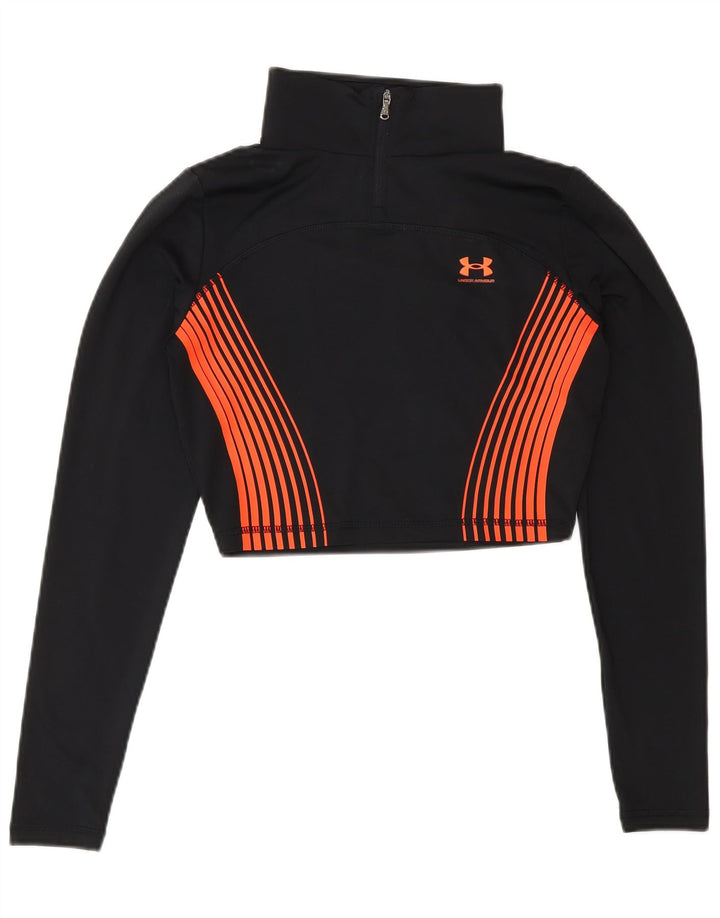 Under Armour Γυναικεία φόρμα πουλόβερ γραφικών Crop Top UK 8 Small Black