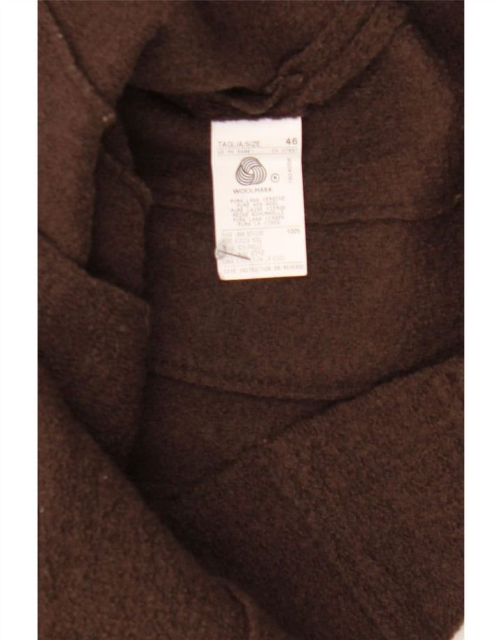 BENETTON Womens 3 Button Blazer Jacket IT 46 Large Brown Virgin Wool Vintage Benetton and Second-Hand Benetton from Messina Hembry 