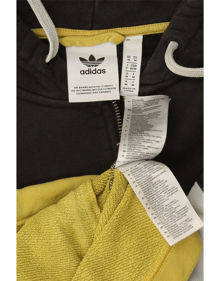 Ανδρικό πουλόβερ με κουκούλα με φερμουάρ Adidas μεσαίο πολύχρωμο Colourblock