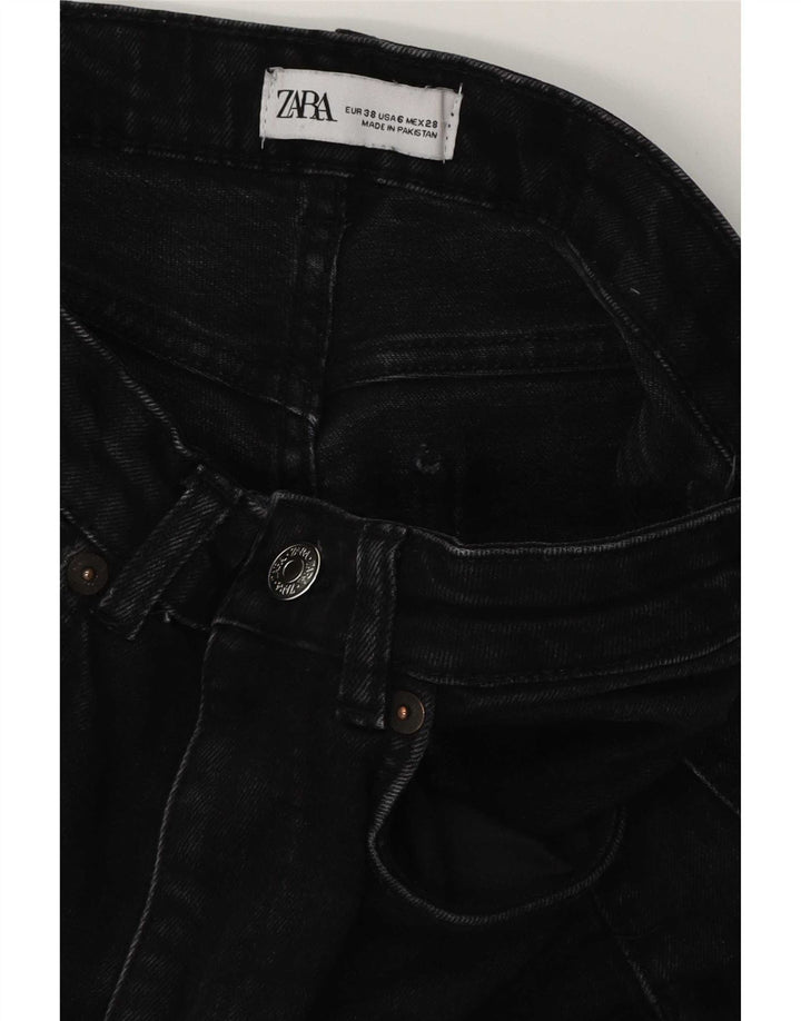 Zara Γυναικείο Cropped Jeans EU 38 Small W28 L25 Black