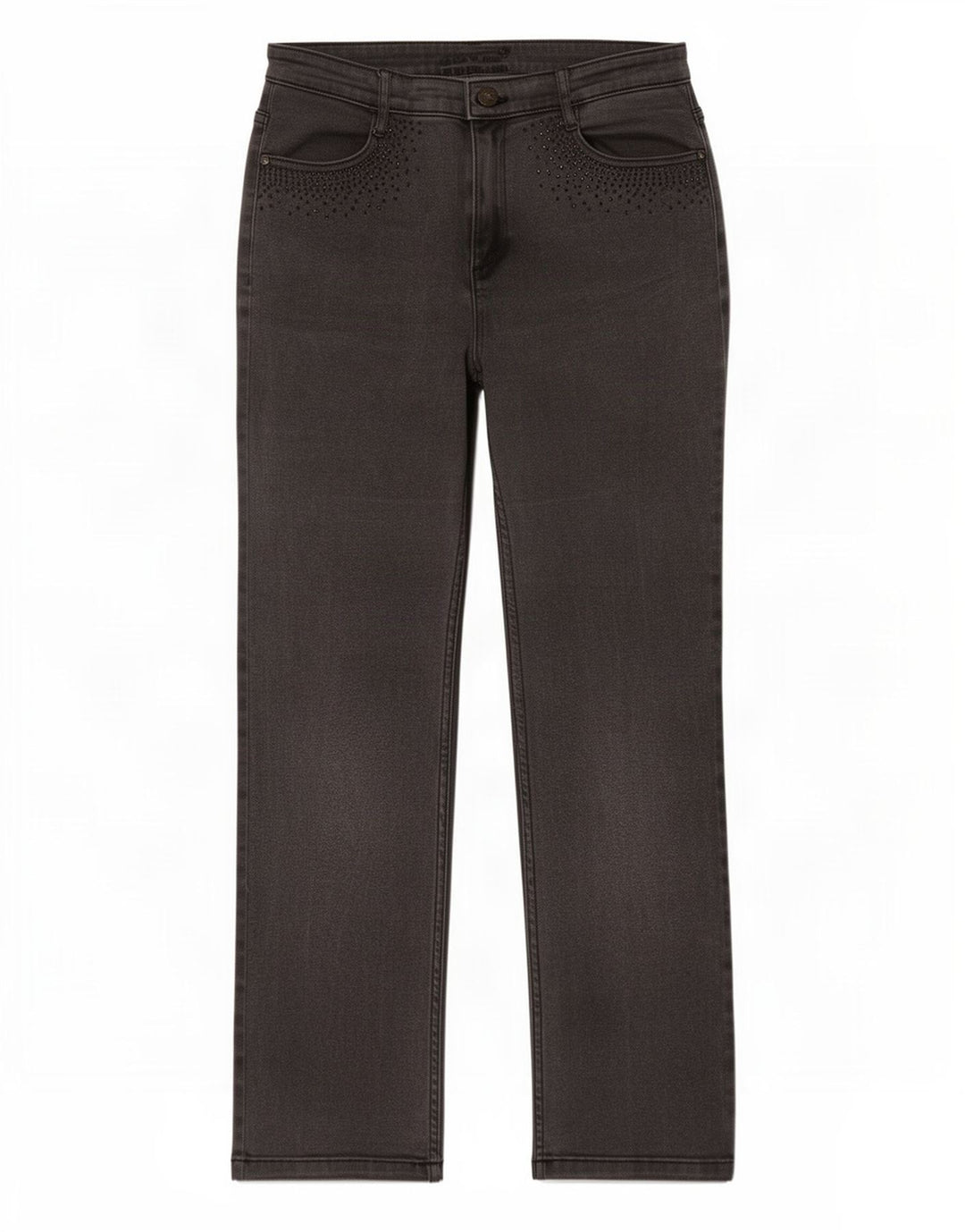 Marks & Spencer Γυναικεία ίσια τζιν UK 12 Medium W30 L29 Γκρι βαμβακερό
