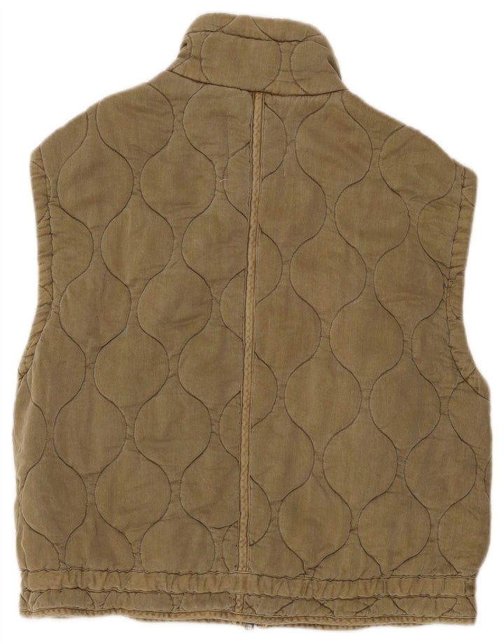 Zara Γυναικείο Καπιτονέ Gilet UK 6 XS Χακί Πολυεστέρας