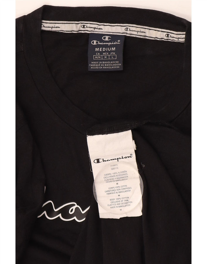 Ανδρικό γραφικό T-Shirt Champion Top Μεσαίο μαύρο βαμβακερό