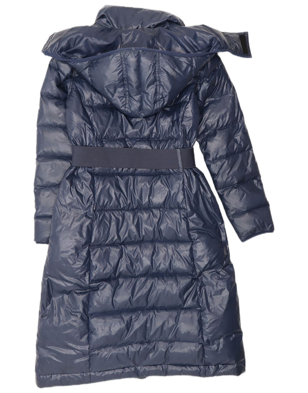 Γυναικείο παλτό Benetton με κουκούλα IT 42 Medium Navy Blue Polyamide