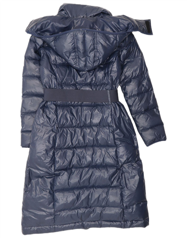 Γυναικείο παλτό Benetton με κουκούλα IT 42 Medium Navy Blue Polyamide