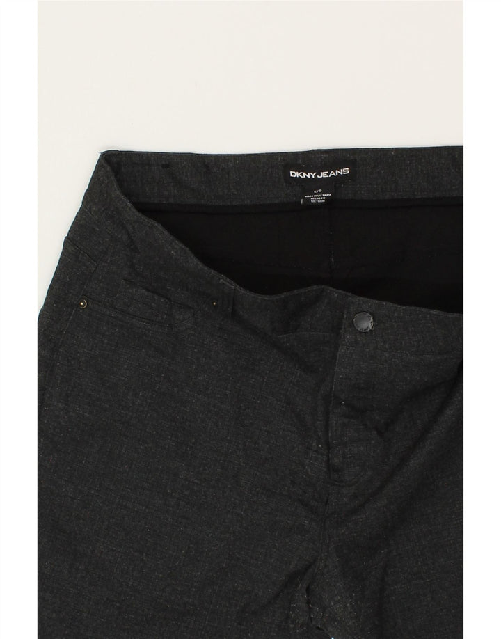 DKNY Womens Slim Casual Trousers Large W34 L28 Grey Polyester Vintage Dkny and Second-Hand Dkny from Messina Hembry 
