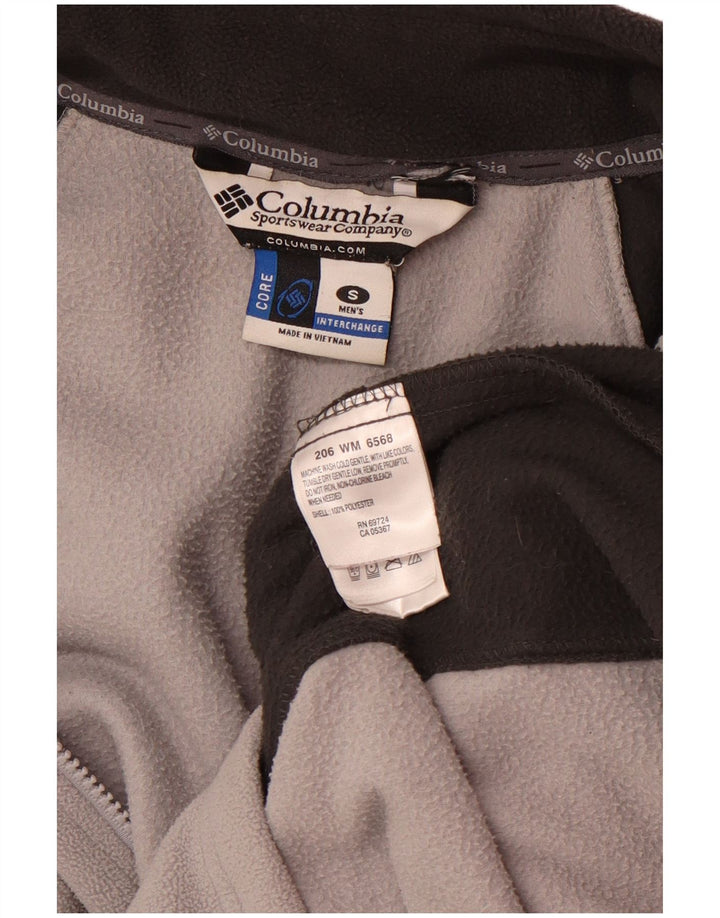 Columbia Mens Interchange Fleece Jacket UK 36 Small Grey Polyester