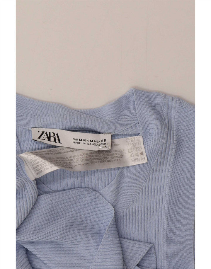 Zara Γυναικείο Γιλέκο Τοπ UK 12 μεσαία μπλε βισκόζη