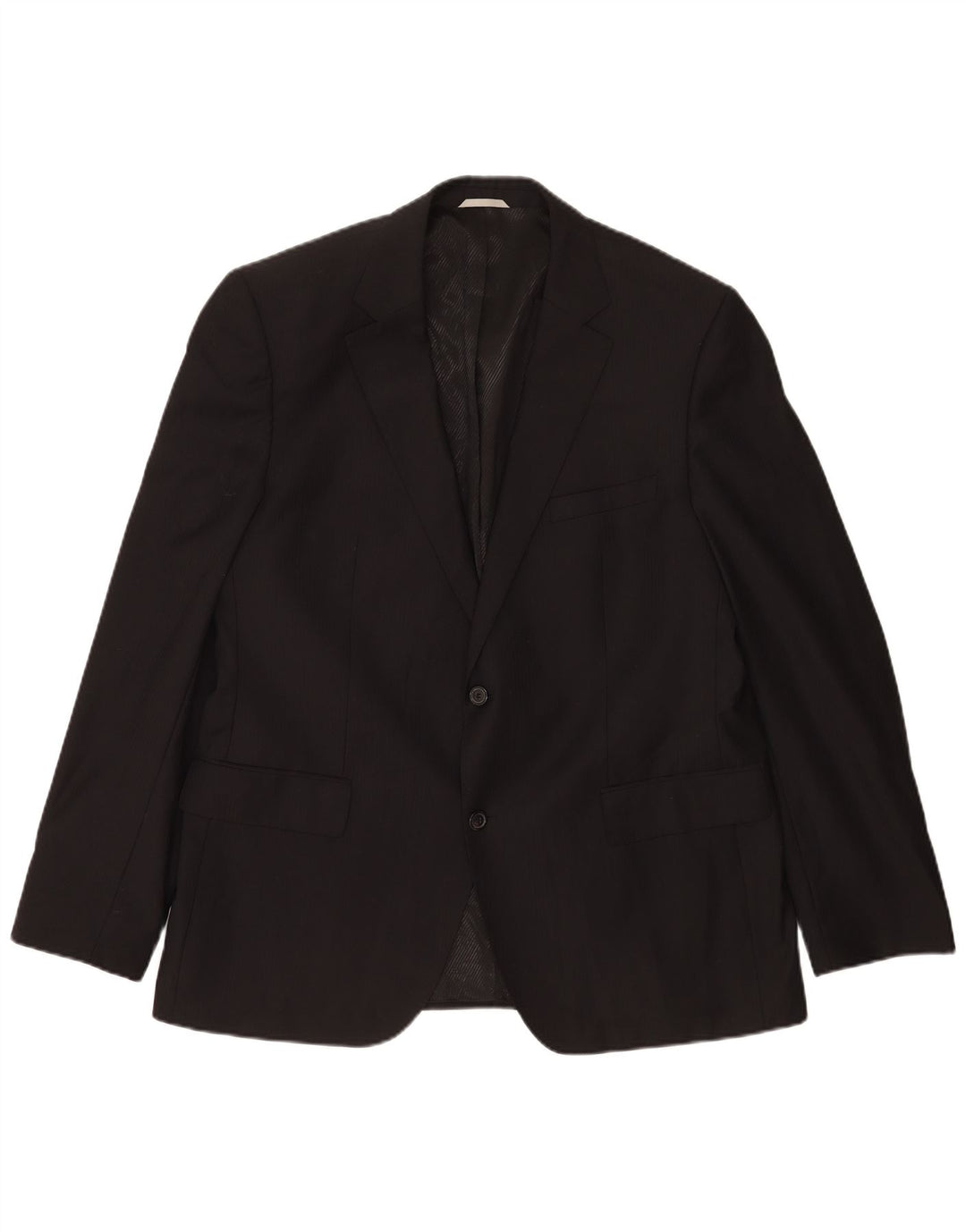 Ανδρικό σακάκι σακάκι Hugo Boss 2 κουμπιών EU 56 3XL, παρθένο μαλλί, μαύρο ρίγες