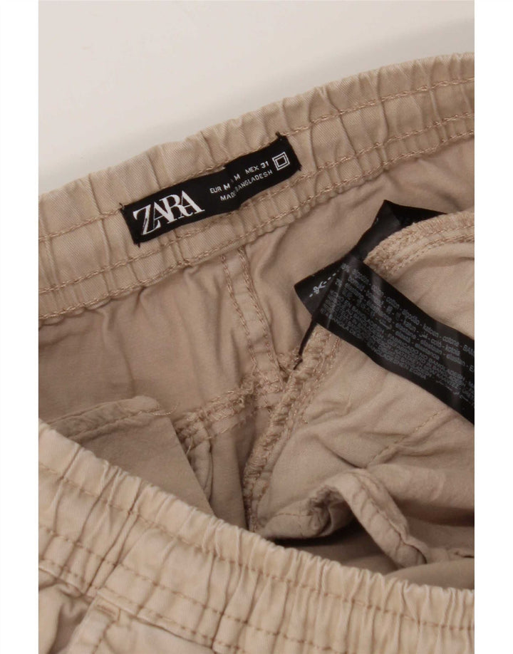 Zara Ανδρικό παντελόνι Joggers Cargo Medium W31 L27 Γκρι βαμβακερό