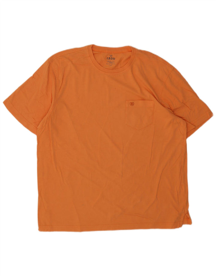 Ανδρικό T-Shirt Izod Top μεγάλο πορτοκαλί βαμβακερό