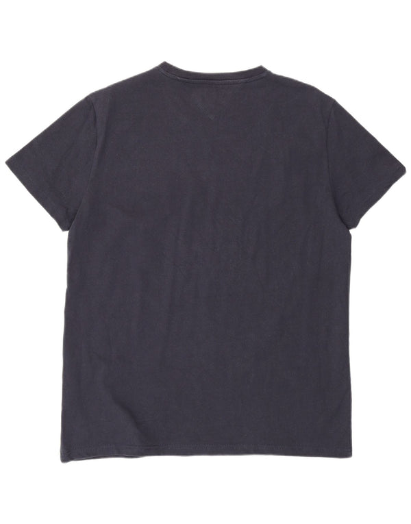 Tommy Hilfiger κανονικό γυναικείο μπλουζάκι τοπ UK 18 XL Navy Blue βαμβακερό