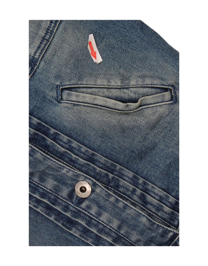 Vintage Γυναικείο Crop Τζιν Μπουφάν IT 40 Small Blue Cotton