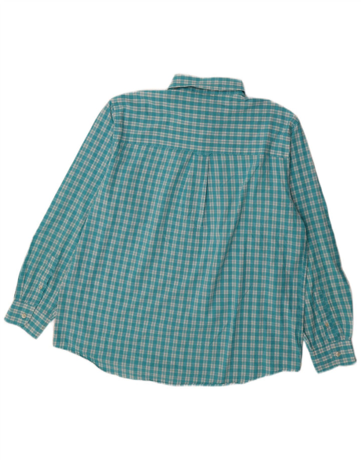 Chaps Ανδρικό πουκάμισο Easy Care Large Blue Check Cotton
