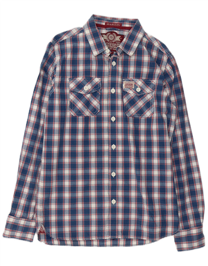 Ανδρικό πουκάμισο Superdry Large Blue Check Cotton
