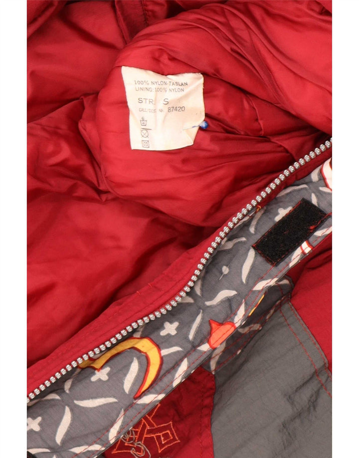 X-Cape γυναικεία φόρμα σκι UK 10 Small Red Geometric Nylon