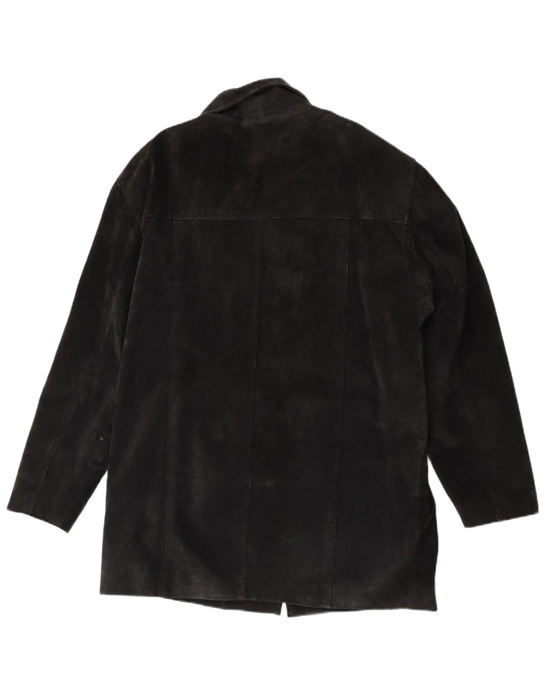 Ben Sherman Ανδρικό Suede Windbreaker Coat UK 38 Medium Black Leather