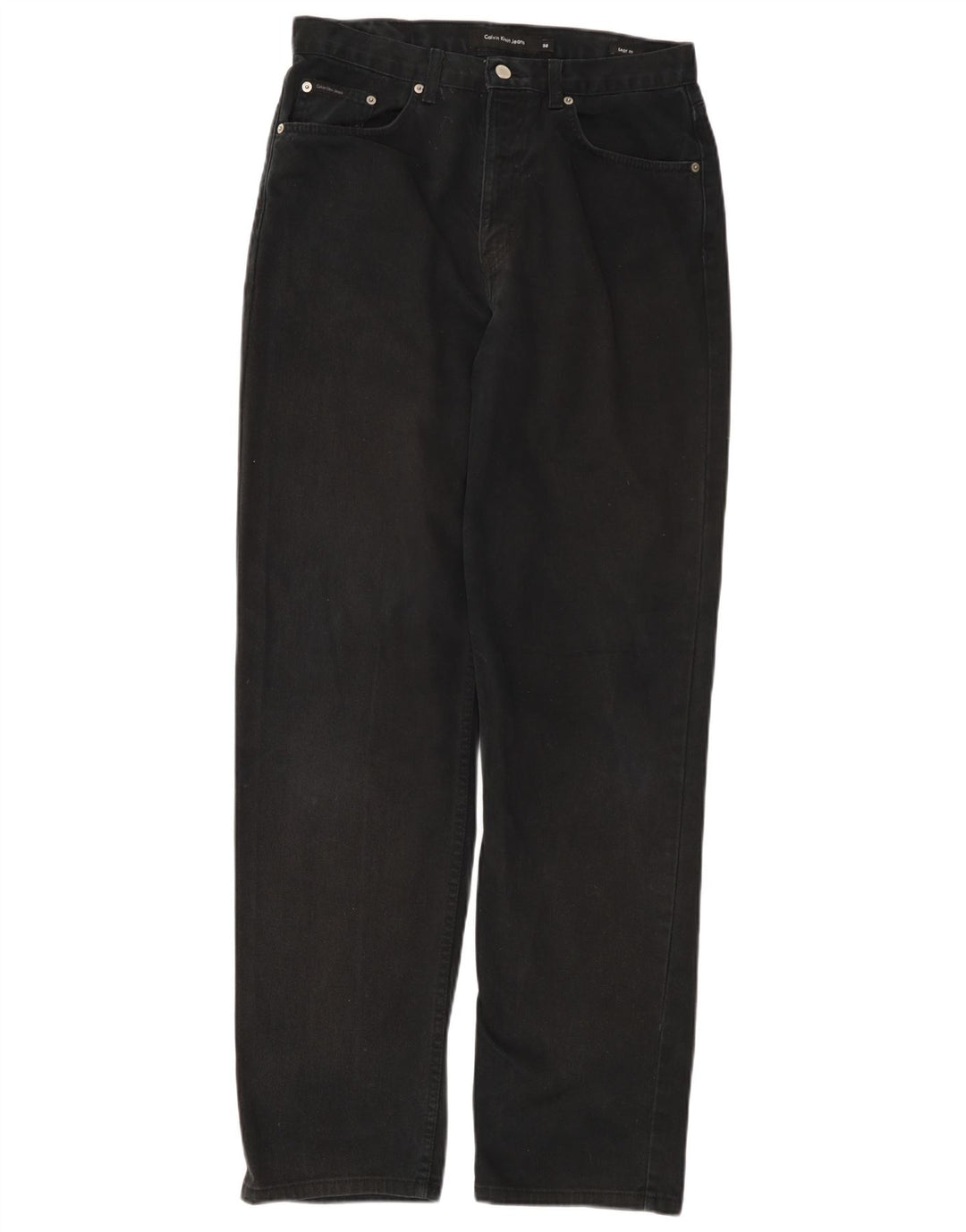 Ανδρικό ίσιο τζιν CALVIN KLEIN Easy Fit W32 L32 Μαύρο βαμβακερό