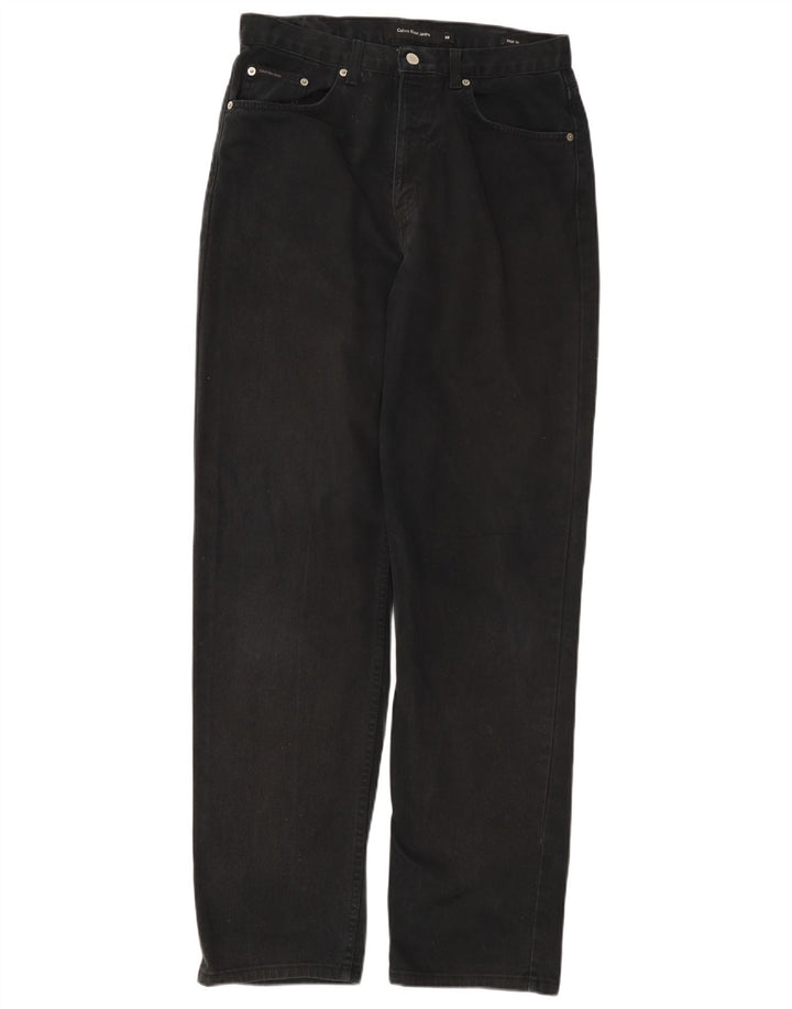 Ανδρικό ίσιο τζιν CALVIN KLEIN Easy Fit W32 L32 Μαύρο βαμβακερό