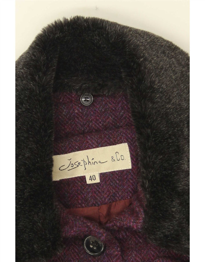 Josephine Γυναικείο Μπουφάν Blazer 7 κουμπιών IT 40 Small Purple Ψαροκόκκαλο