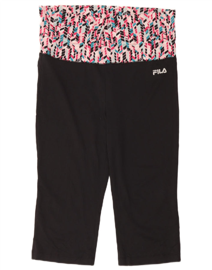 Fila Γυναικείο κολάν Capri UK 16 Μεγάλο μαύρο γεωμετρικό πολυεστέρα