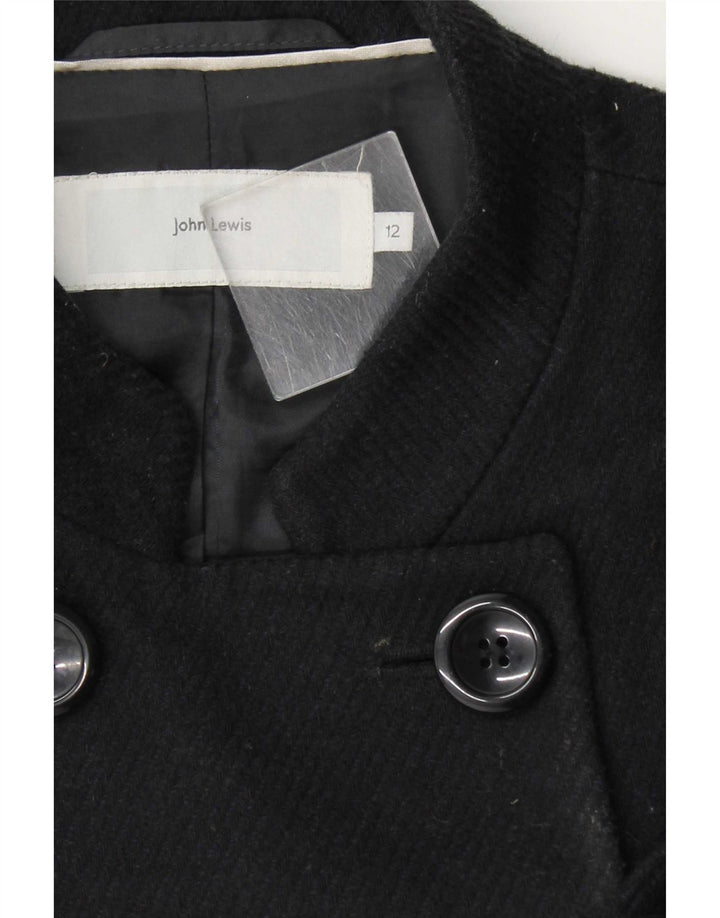 John Lewis Γυναικείο παλτό με διπλό στήθος UK 12 Medium Black