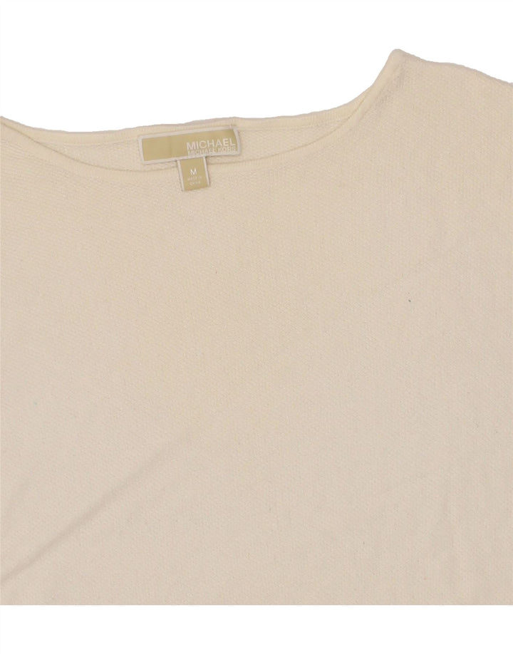 MICHAEL KORS Womens Long Sleeve Tunic Top UK 12 Medium Off White Vintage Michael Kors and Second-Hand Michael Kors from Messina Hembry 