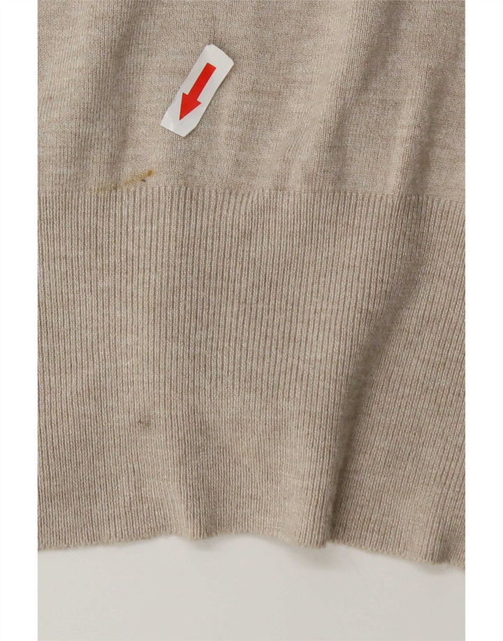 Zara Γυναικεία Ζακέτα UK 14 Medium Beige Rayon