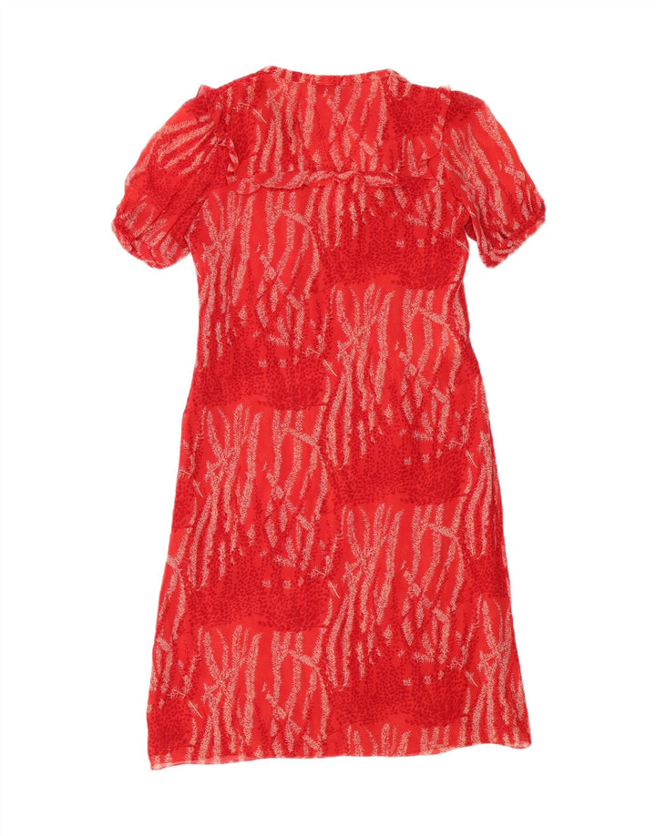HUGO BOSS Womens Abstract Pattern Shift Dress UK 12 Medium Red Vintage Hugo Boss and Second-Hand Hugo Boss from Messina Hembry 