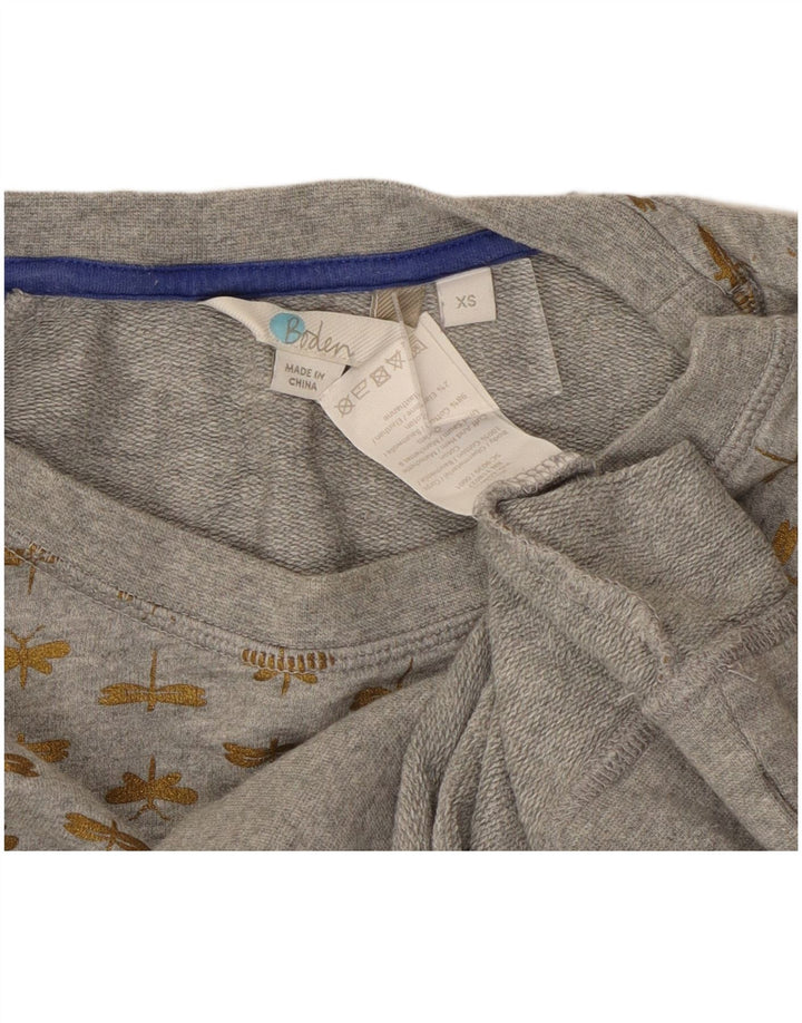 Boden Γυναικεία Crop Abstract Pattern Oversized φούτερ Jumper UK 6 XS Grey