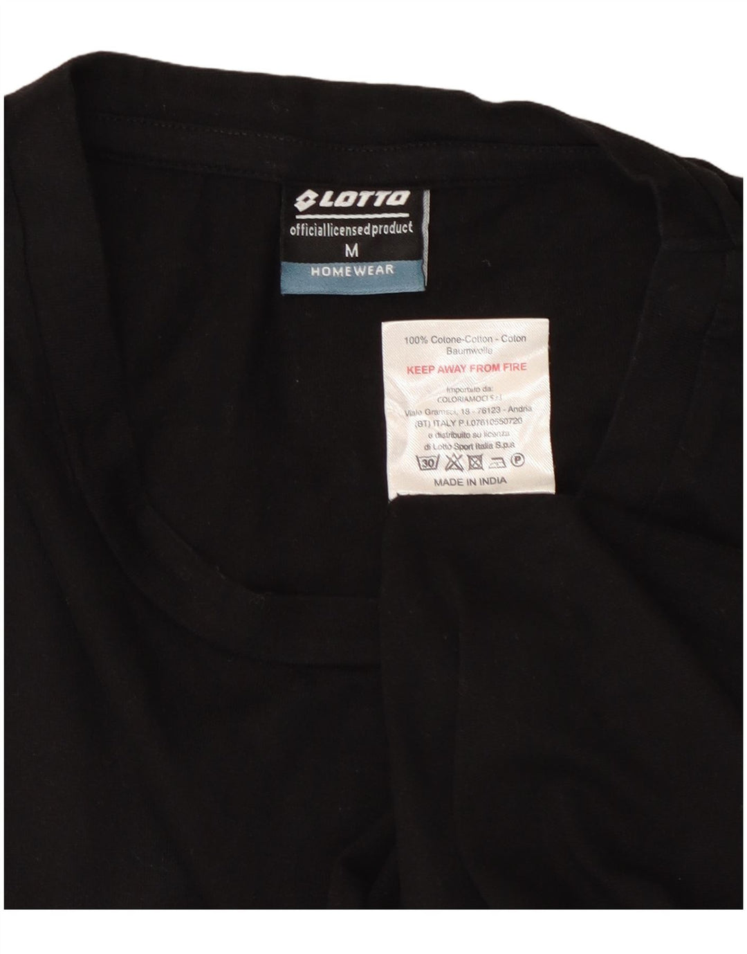 Ανδρικό T-Shirt LOTTO Top Μεσαίο μαύρο βαμβακερό