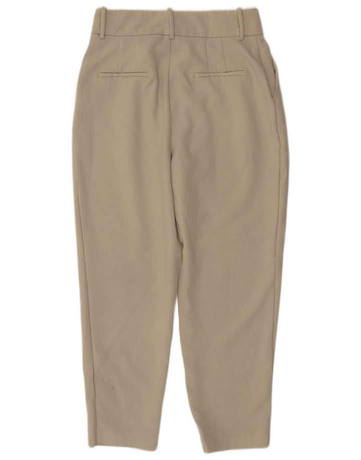 Zara Γυναικείο κωνικό παντελόνι μεγάλο W30 L26 Beige Polyester