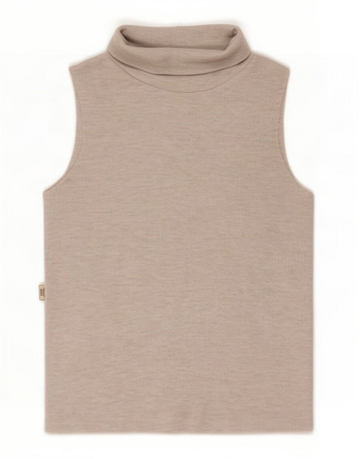 Zara Γυναικείο γιλέκο Crop UK 10 Small Beige Polyester
