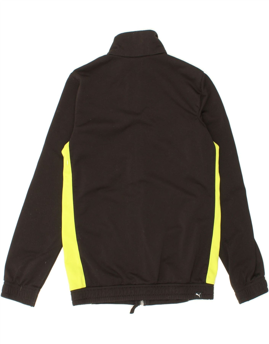 PUMA Boys Graphic Tracksuit Top Jacket 9-10 Years Black Colourblock Vintage Puma and Second-Hand Puma from Messina Hembry 