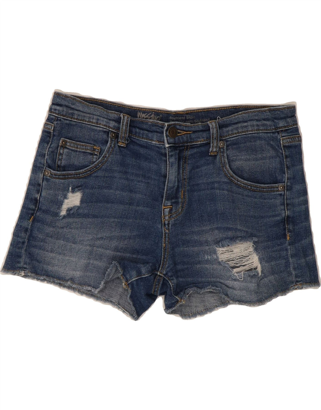 MOSSIMO Womens Distressed Denim Shorts US 4 Small W30  Blue Cotton Vintage Mossimo and Second-Hand Mossimo from Messina Hembry 