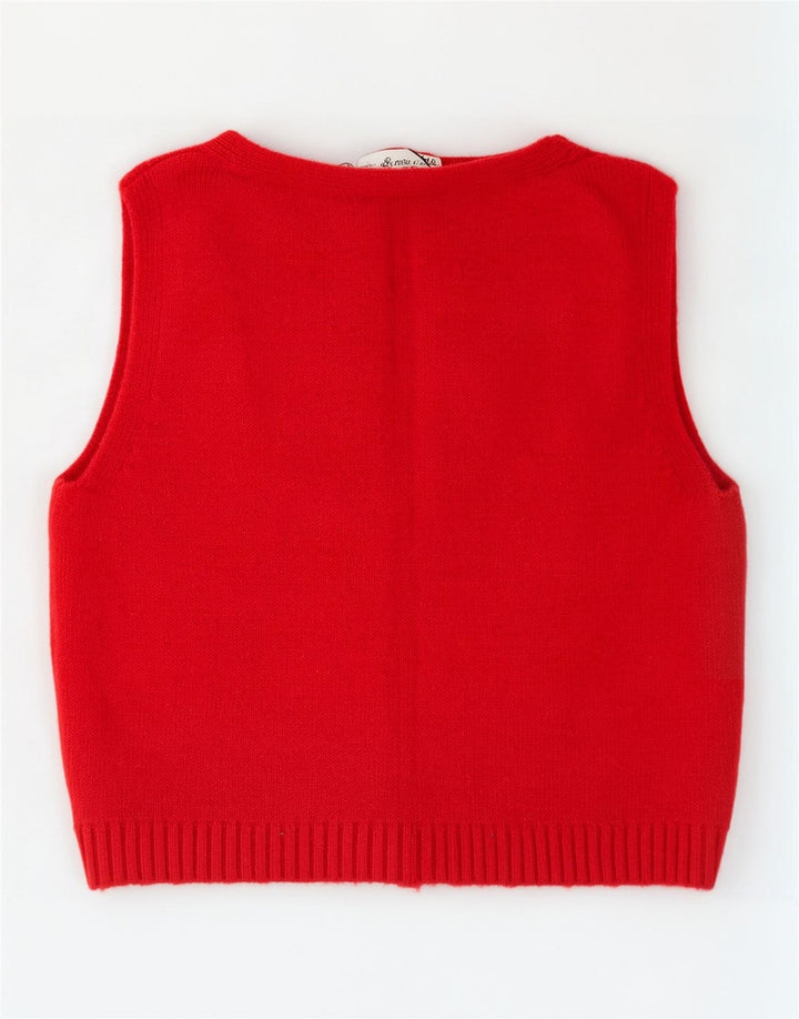 Zara Γυναικείο γιλέκο Crop Tank Top UK 14 Medium Red Viscose