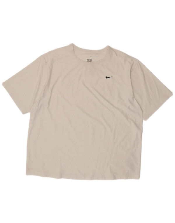 Ανδρικό T-shirt Nike Dri Fit Top UK 45/47 XL Λευκό Πολυεστέρας