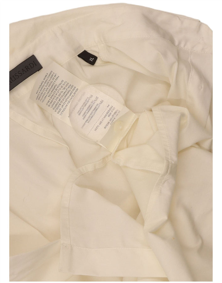 TRUSSARDI Γυναικείο αμάνικο πουκάμισο UK 18 XL Λευκό βαμβακερό