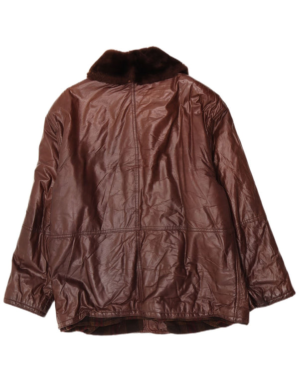 Ανδρικό δερμάτινο μπουφάν Douglas EU 52 XL Brown Classic
