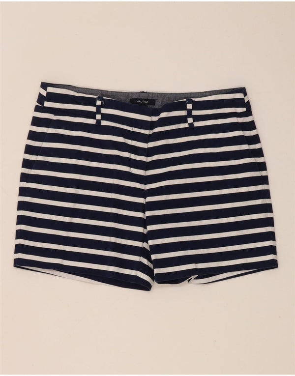 Nautica Γυναικείο σορτς Chino US 4 Small W30 Navy Blue ριγέ βαμβακερό