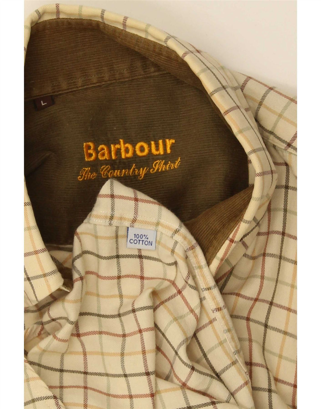 Ανδρικό πουκάμισο Barbour Φανελένιο Μεγάλο Μπεζ βαμβακερό καρό