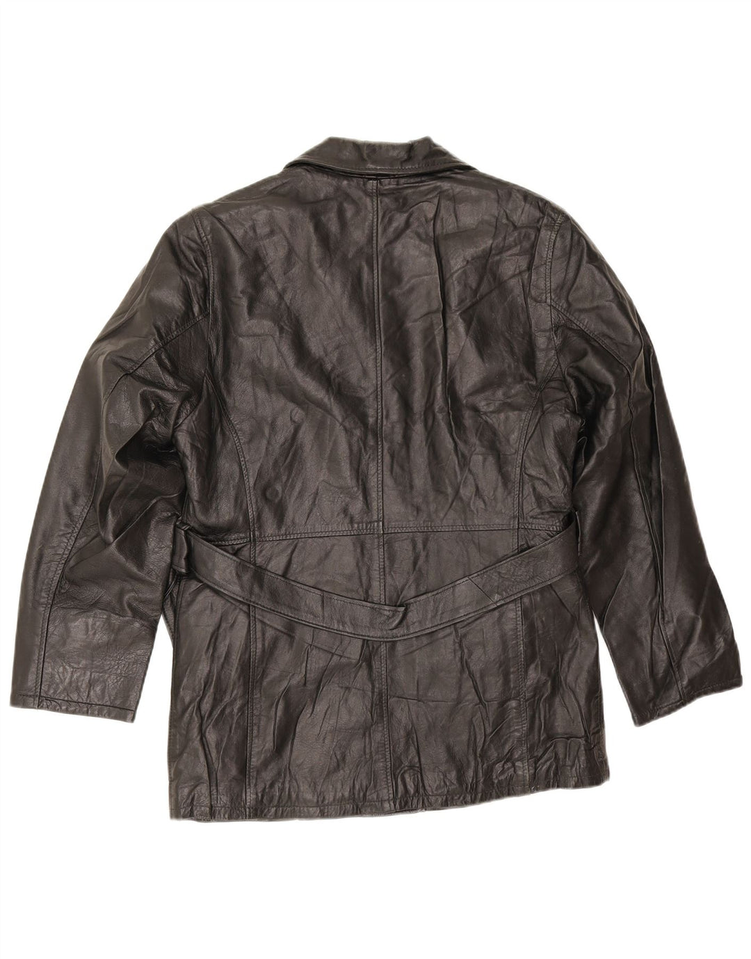 Vintage Γυναικείο Δερμάτινο Μπουφάν UK 14 Medium Black Leather