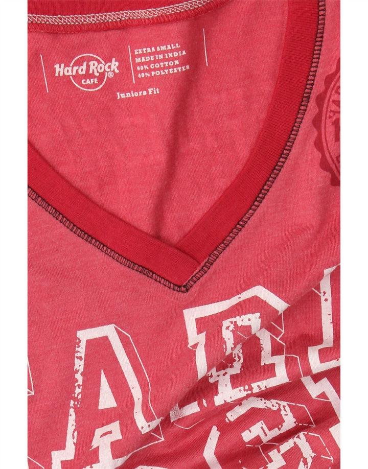 HARD ROCK CAFE Girls New Dalhi Graphic T-Shirt Top 13-14 Years XS Pink