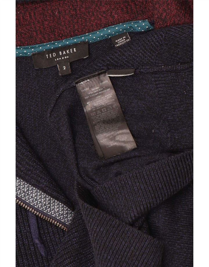 Ανδρικό πουλόβερ ζακέτα με κουκούλα Ted Baker Μέγεθος 2 Μικρό Navy Blue